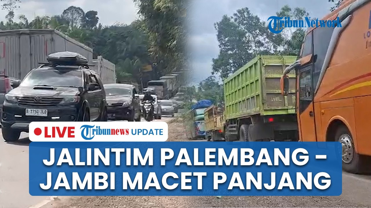 🔴LIVE: Penampakan Kemacetan Panjang di Jalintim Palembang-Jambi saat Arus Mudik Lebaran 2026
