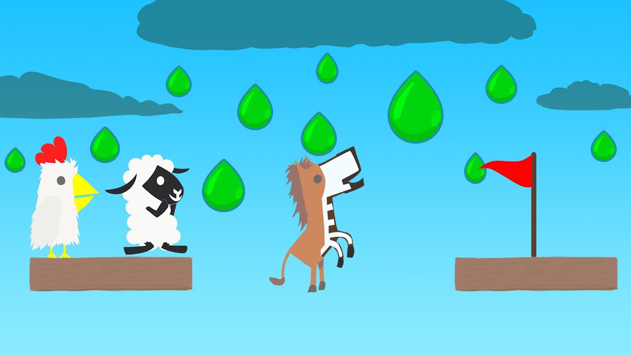 DODGE The ACID RAIN To WIN In Ultimate Chicken Horse!