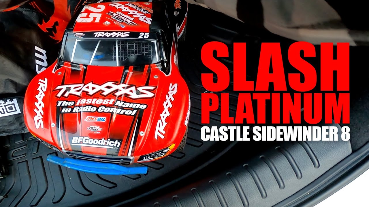 Traxxas Slash 4x4 Platinum with Castle Sidewinder 8 6s Electronics (Running on 3s)