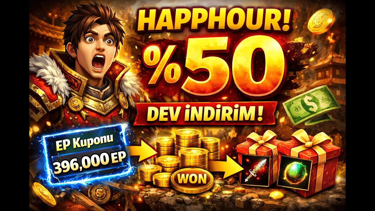 Metin2 EP Nasıl Ucuza Alınır? | Happhour %50 + Tombala Kâr Rehberi (2025)