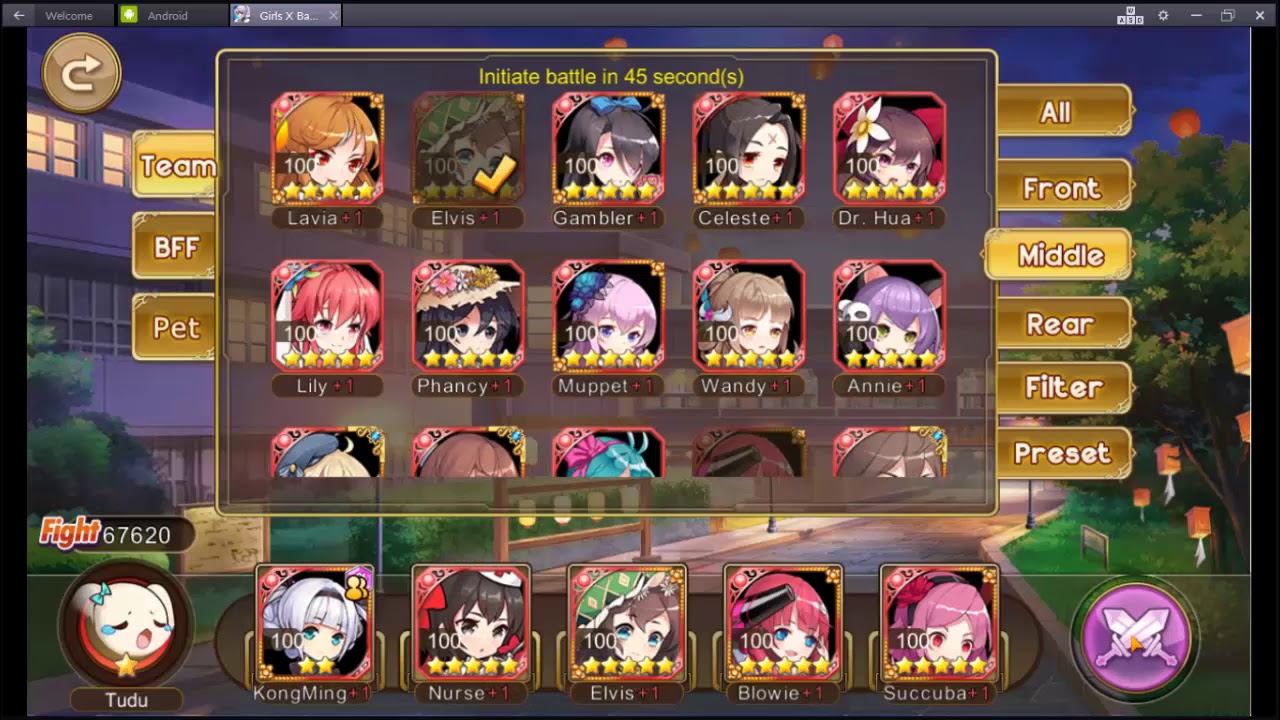 [ Girls X Battle ] Some Difficult Map Guild Event with KM ( F2P Comp )