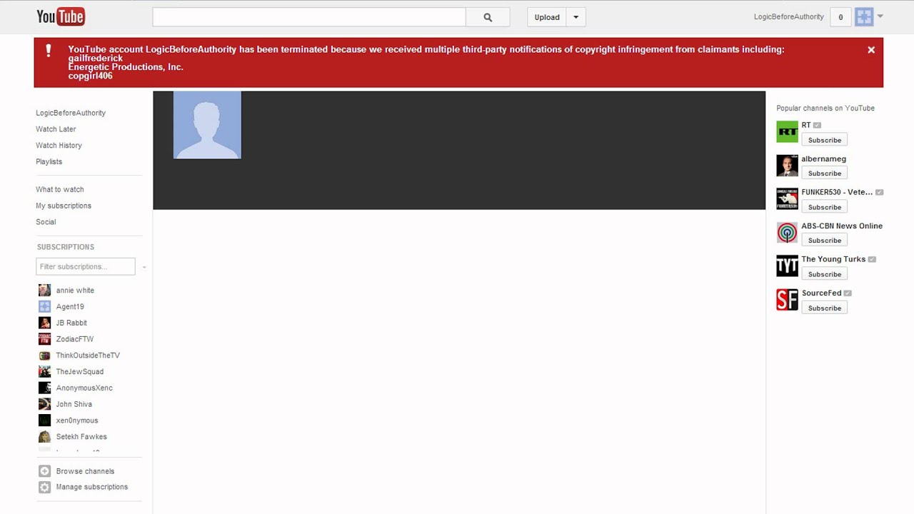 LogicBeforeAuthority Channel Terminated - READ DESCRIPTION