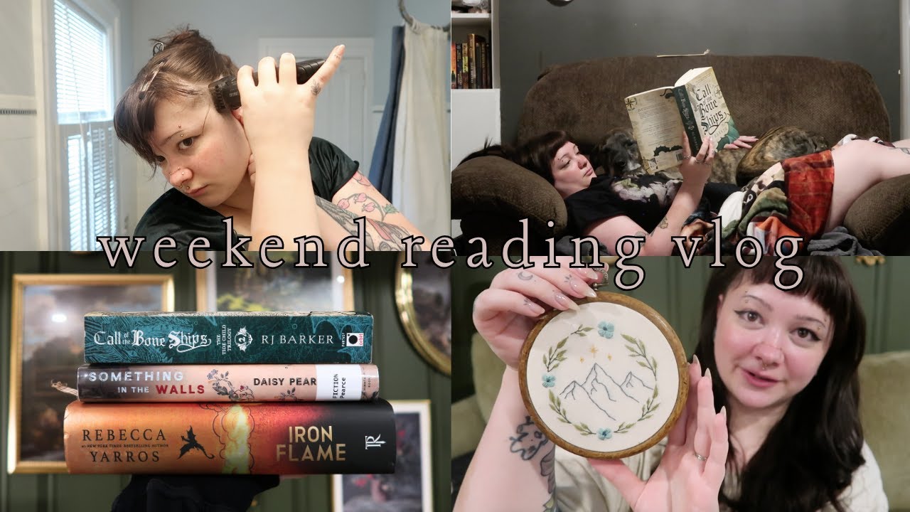 weekend reading vlog // epic fantasies & a mediocre haircut