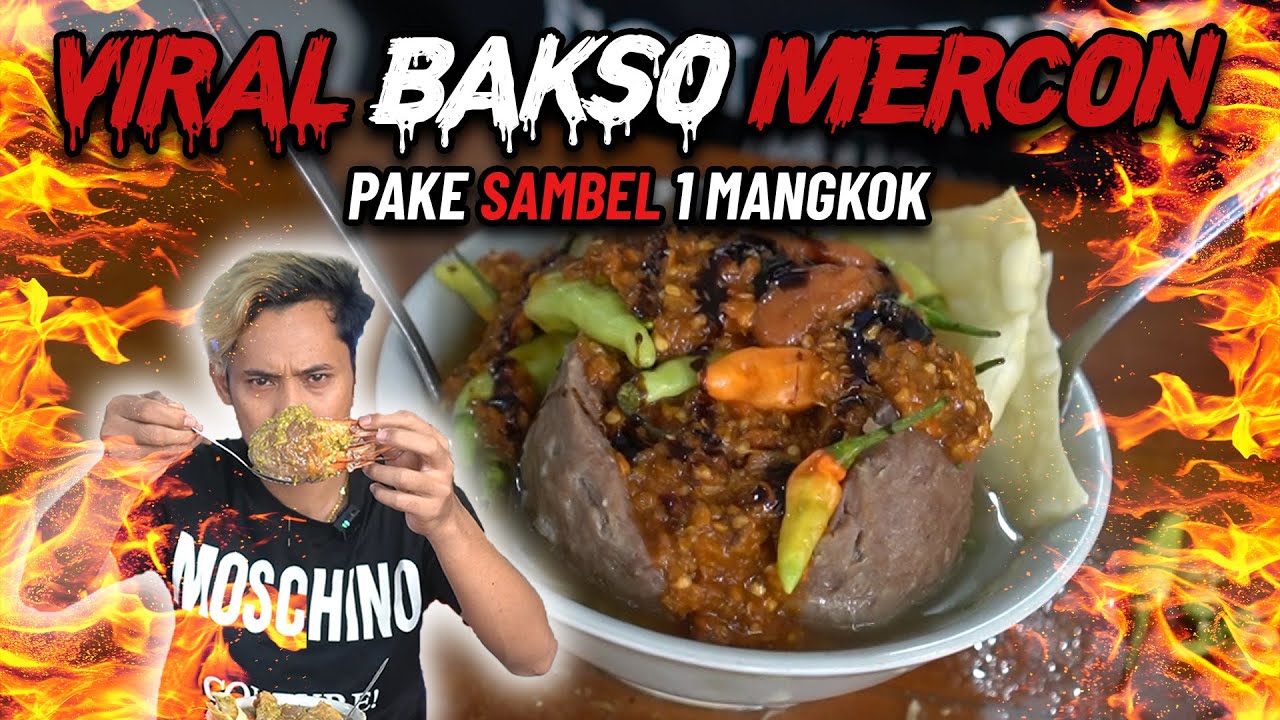 VIRAL! BAKSO MERCON LOBSTER, TAMBAH SAMBEL + CABE 1 MANGKOK  #palembang