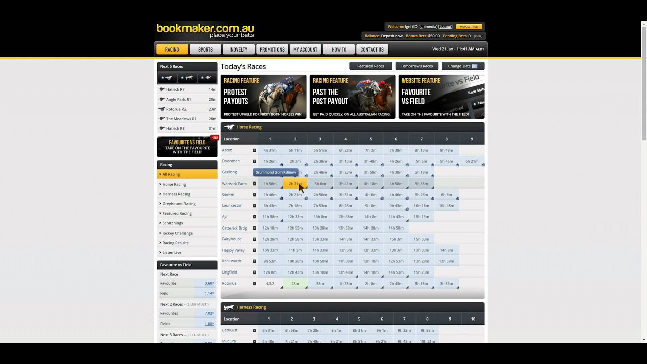Bookmaker Free Bets