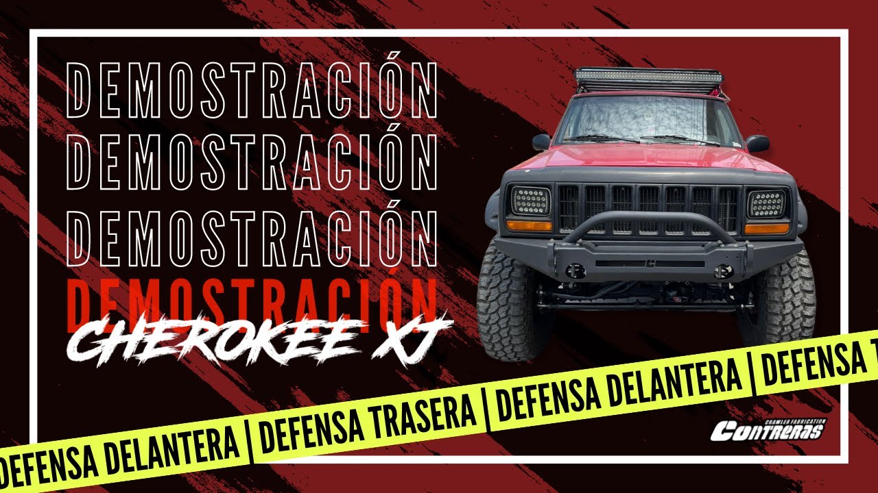 🔹JEEP CHEROKEE XJ/ Demostración de accesorios (Defensa delantera, trasera y rocksliders).