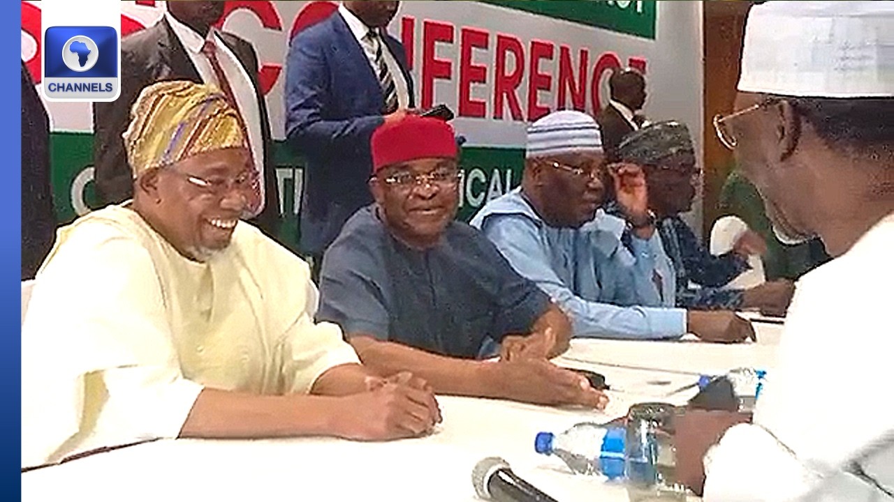 Opposition Party Leaders Hold Joint Press Conference In Abuja