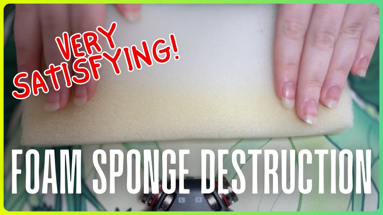 ASMR Foam Sponge Destruction | Ripping, Scratching & Cutting | No Talking