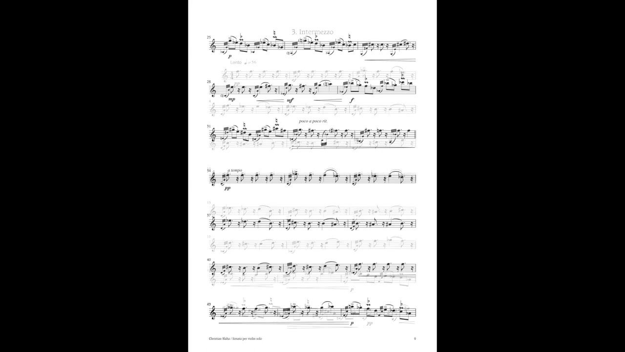 SONATA PER VIOLINO SOLO (VIOLIN SOLO SONATA) | CHRISTIAN BLAHA (2009)