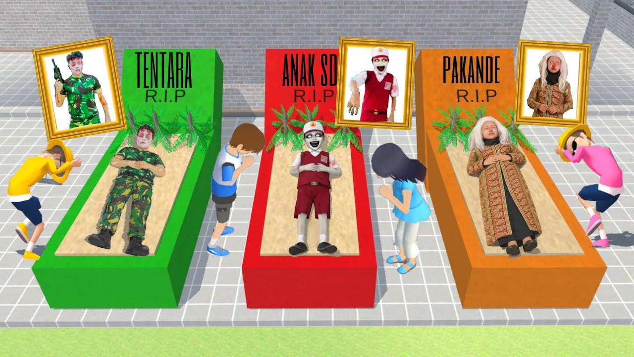 yuta mio panik kuburan an4k SD tentara nenek pakande ada di rumah yuta | SAKURA SCHOOL SIMULATOR