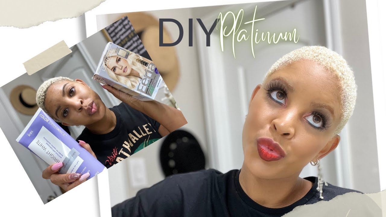 DIY Platinum & Toner on Short Natural Hair