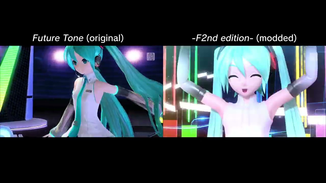 Project DIVA - Melt comparison (Future Tone vs. F2nd Song Pack)