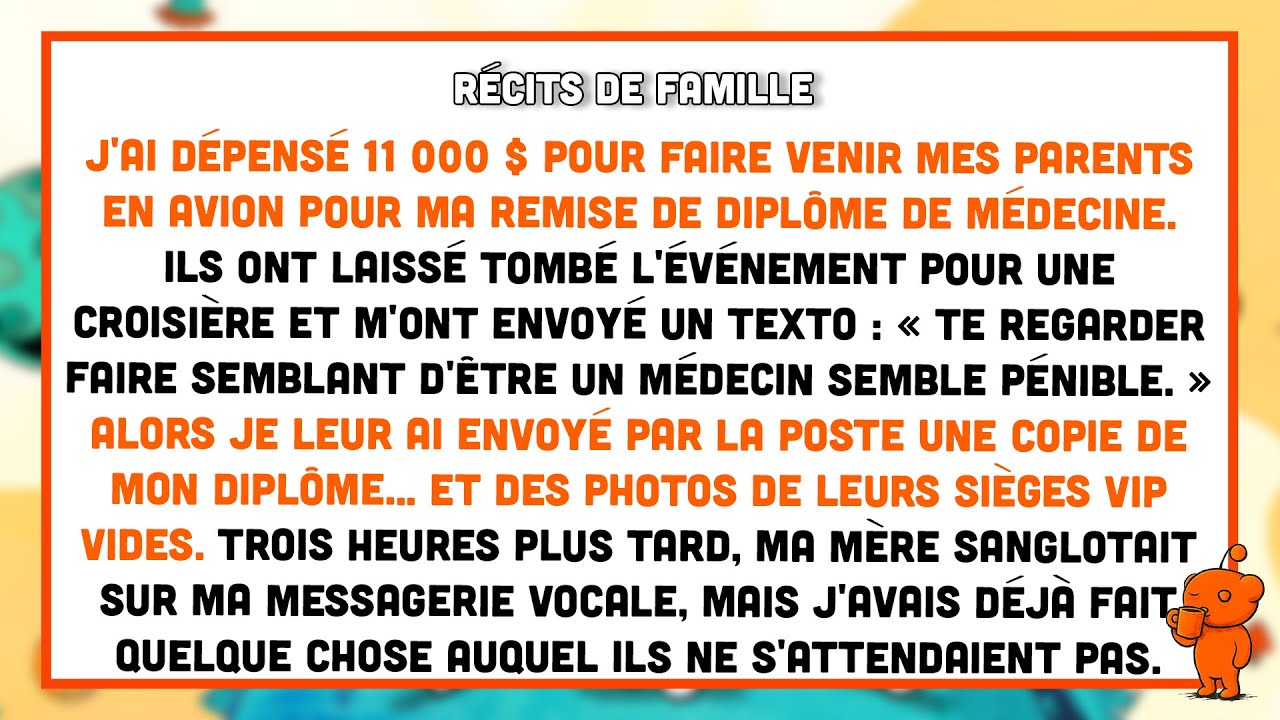 J'ai dépensé 11 000 $ pour faire venir ma famille pour ma remise de diplôme de médecine, mais...