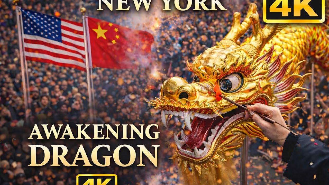 New York Awakening Dragon 🐉 Massive Ceremony & Firecrackers in 4K