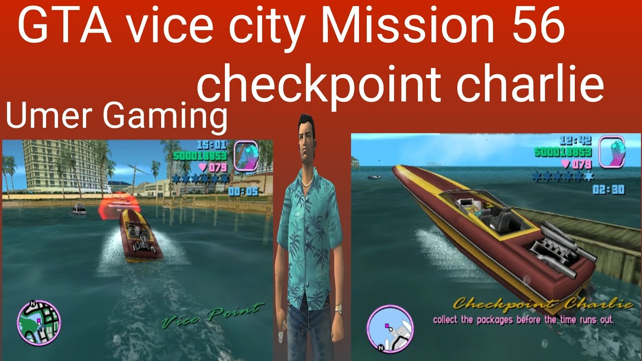 Speed Boat Madness 😱 | Checkpoint Charlie | GTA Vice City Mission 56Boat Se Dushman Clear! 🚤