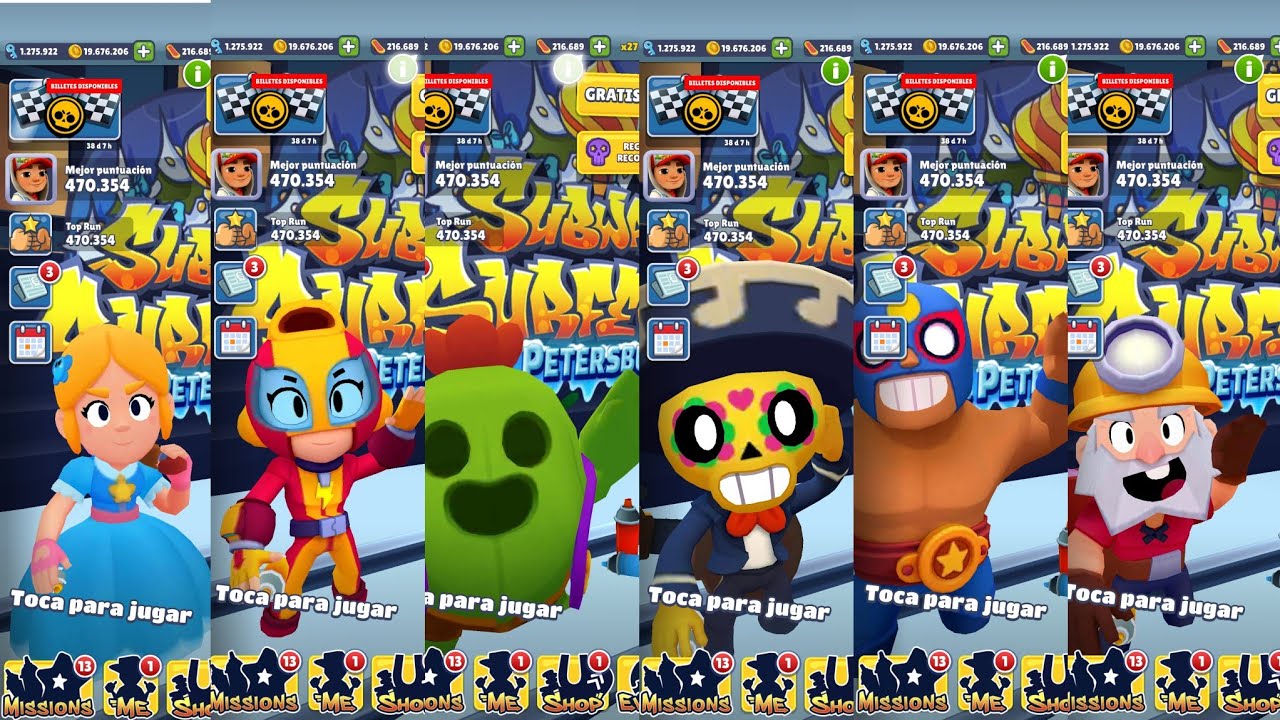 Subway Surfers St. Petersburg with ALL Brawl Stars Characters – EPIC Gameplay 2025