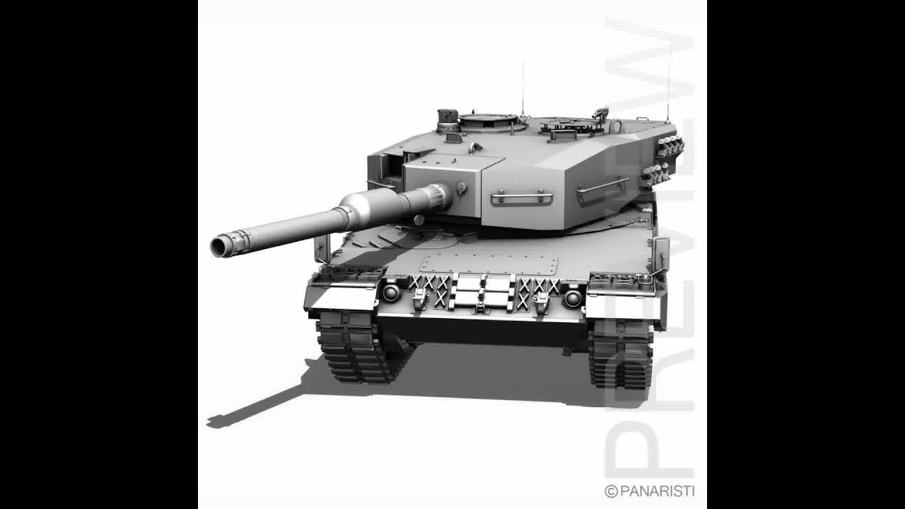 3D Model of Leopard 2A4 MBT Review