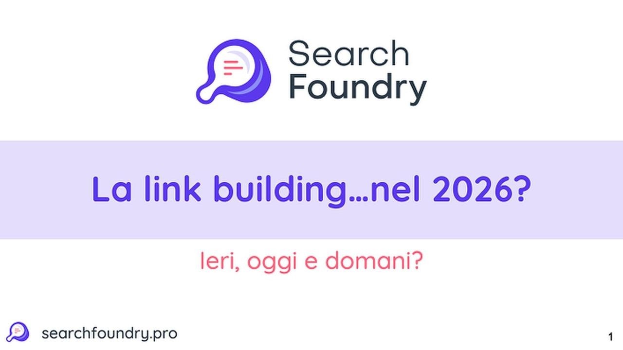 La Link building nel 2026 ?
