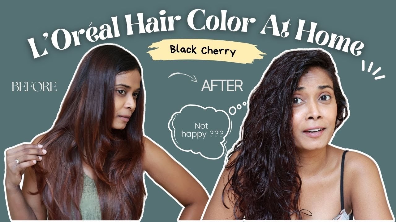 Я впервые попробовала краску для волос L'Oreal | * Черная вишня ✨