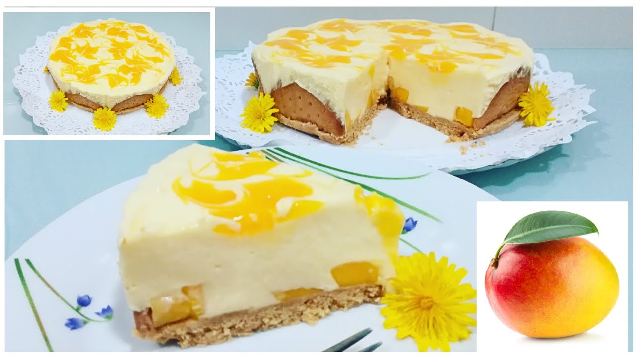 Tort in 10 Minute Fara Coacere cu Mango. Tarta Sin Horno con Mango./BUCATARESTE CU RODICA