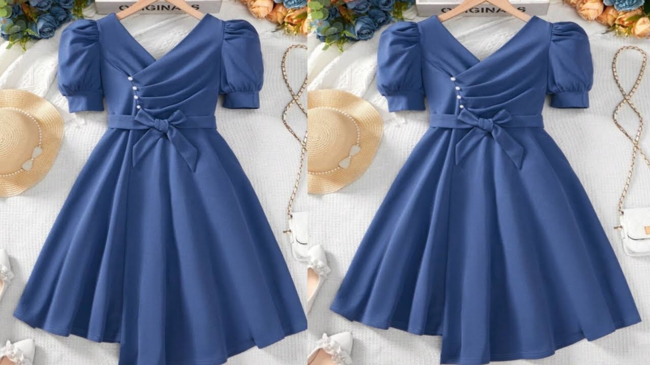 Very Easy Summer Special High Low Baby Frock Cutting and Stitching/ Puff Sleeves