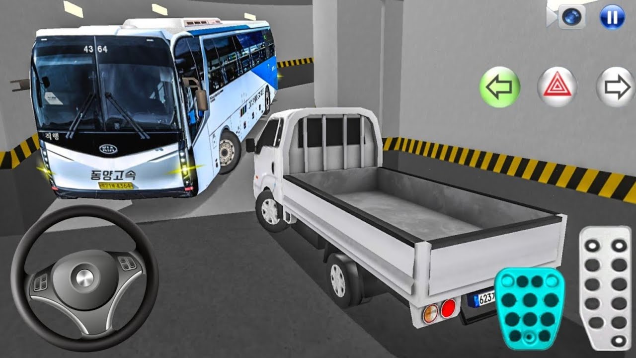 New Kia Express Bus Stuck in Parking Garage - 3D Driving Class - Car Game Android Gameplay