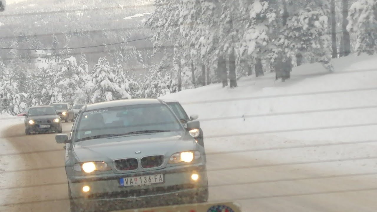 ALFA ROMEO , BMW , VW - VOZNJA DO DIVCIBARA PO SNEGU | DRIVING ON SNOW
