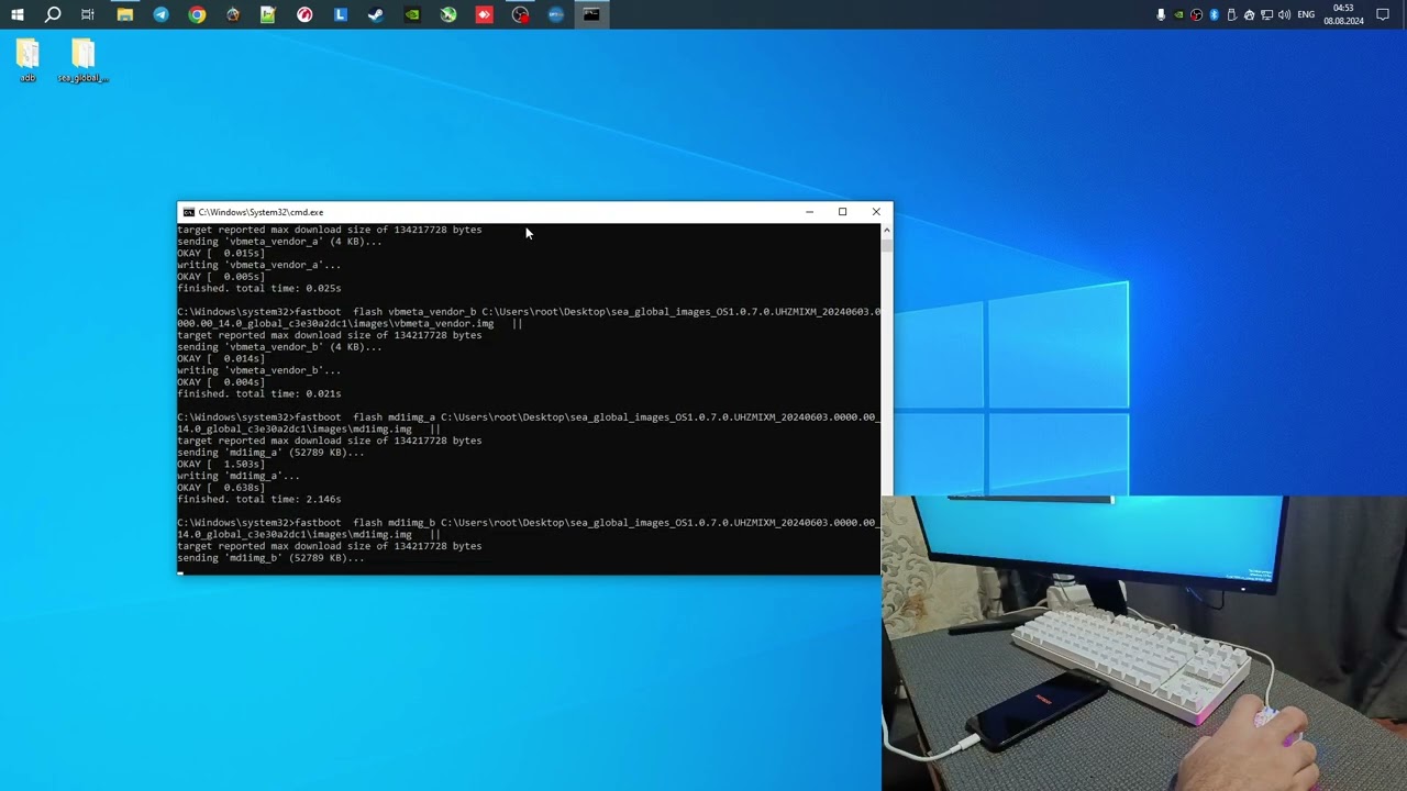 Прошивка телефона Xiaomi на MTK в режиме Fastboot при разблокированном загрузчике