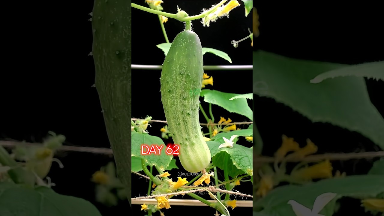 EPIC Timelapse of Cucumber From Seed to harvest (65 days)