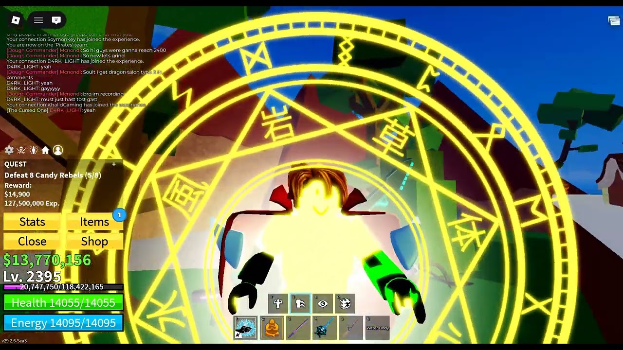 blox fruits grind + pvp which i suck