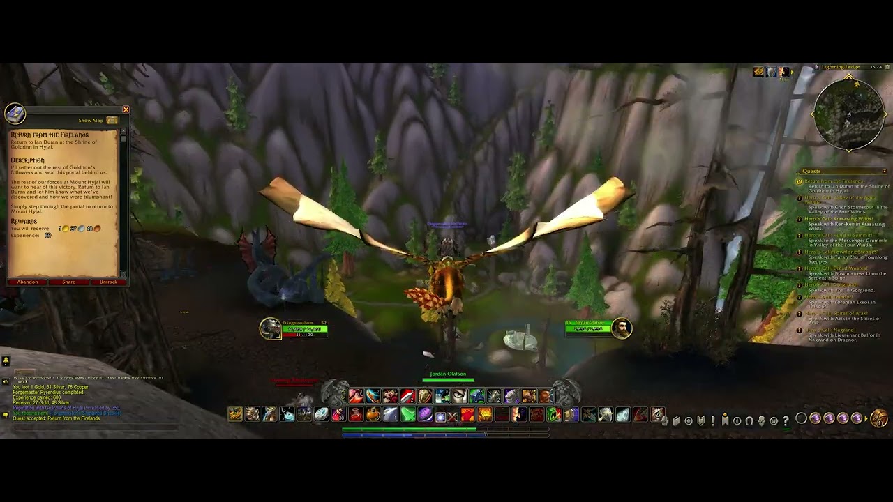 World of Warcraft: Return from the Firelands - Quest ID 25611 (Gameplay/Walkthrough)