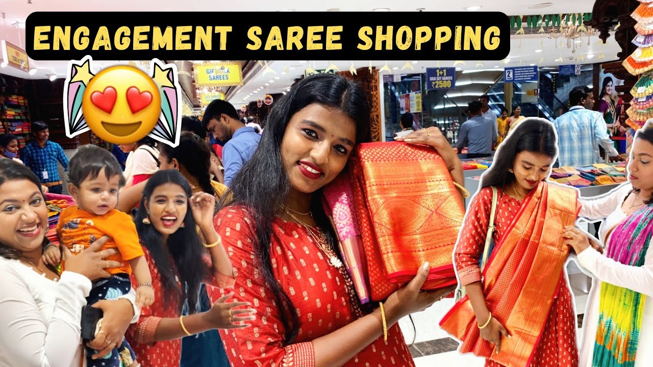 நிச்சயதார்த்தம் saree எடுக்கலாம் வாங்க😍🥳 Engagement saree shopping vlog in Chennai Silks | #shopping
