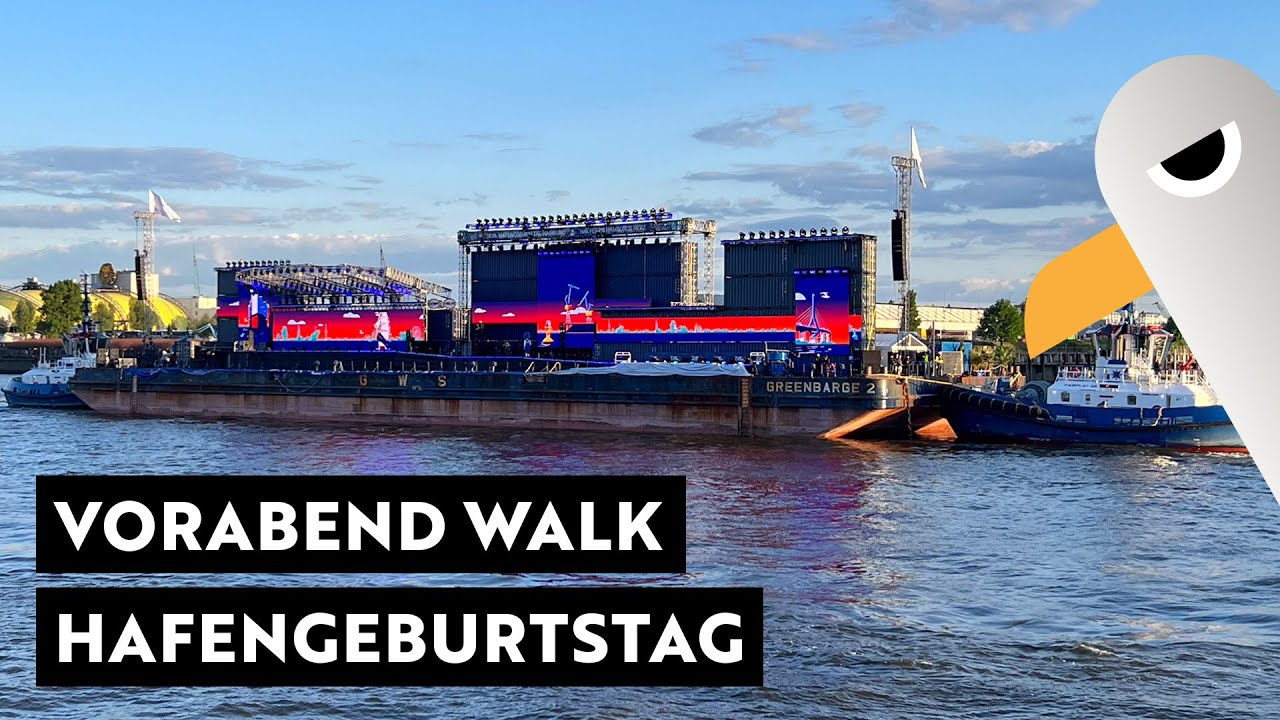 Der Abend vor dem Hafengeburtstag ⚓️ Ruhe vor dem Sturm an den Landungsbrücken
