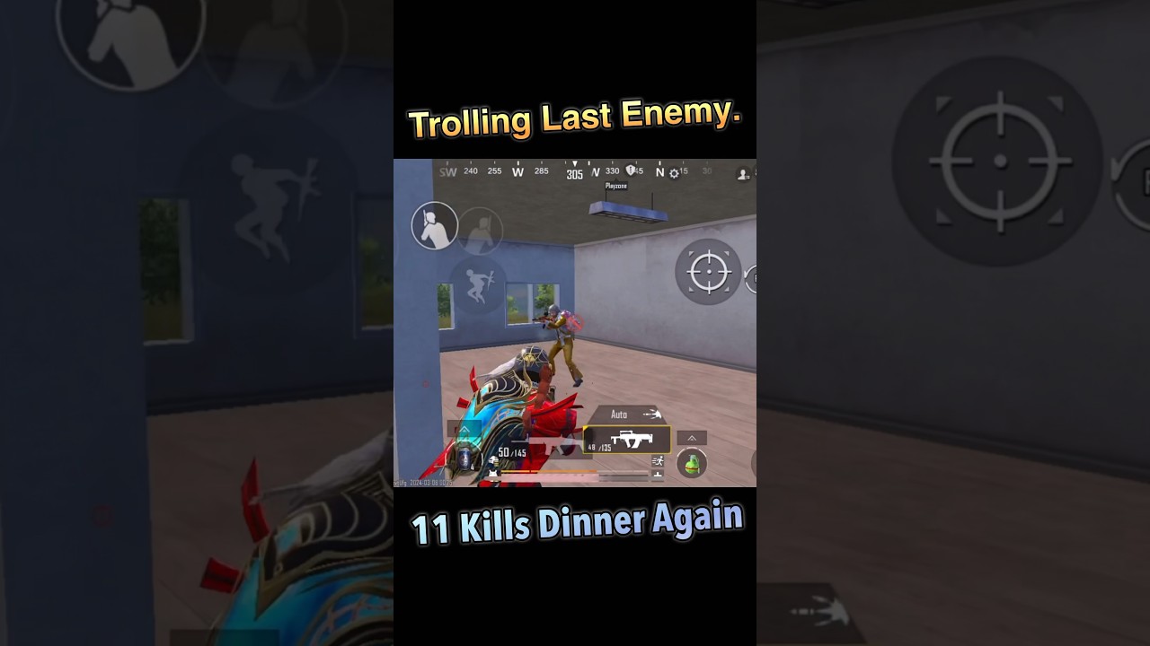 Fun With Last Enemy 🥵#shorts #pubgmobile #gaming #bgmi #gameplay #1v4