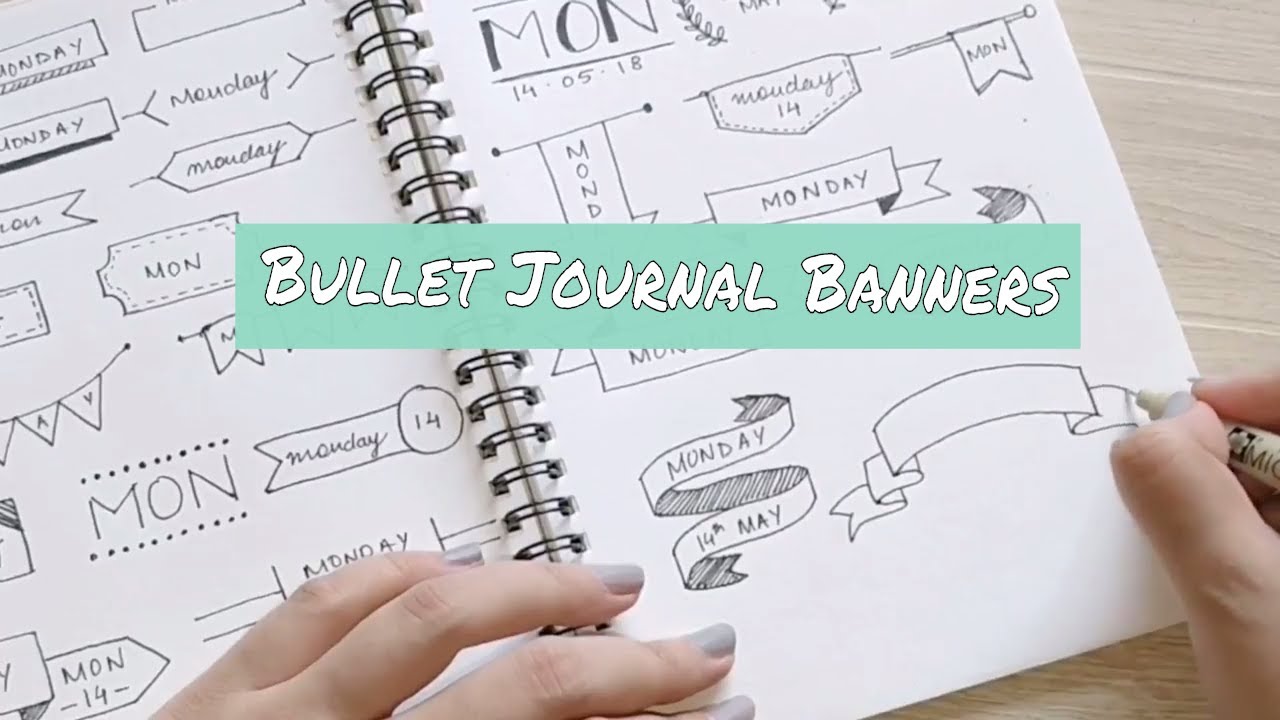 Bullet Journal Banner Ideas | DOODLE WITH ME