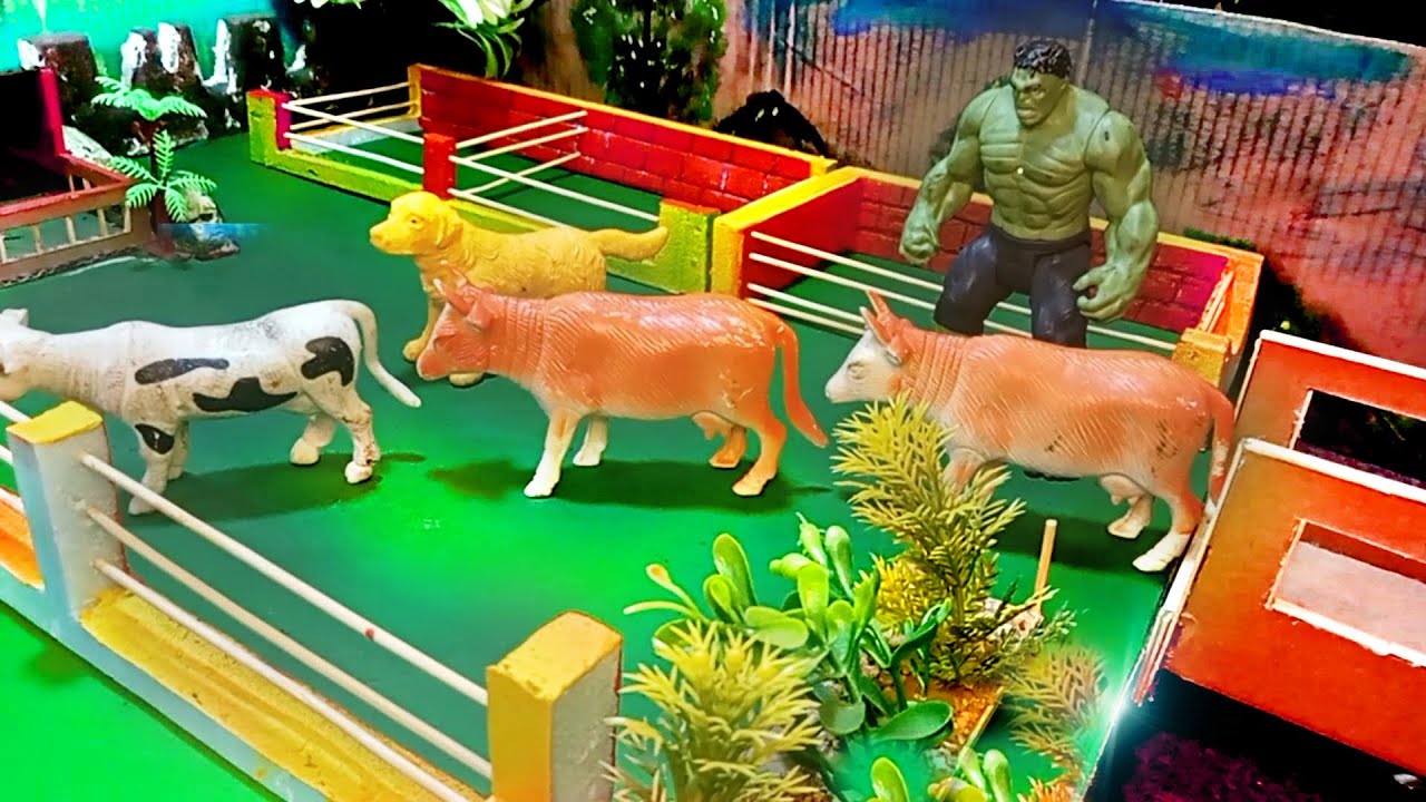 Diy how to make cow shed | animals farm | house of animals | mini cow farm |horse house - cow shed