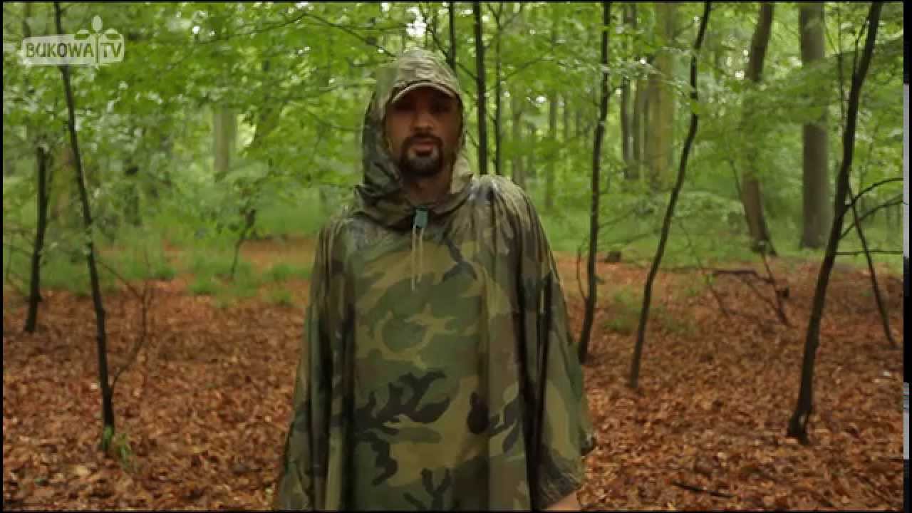 Schronienie z poncho i sznurka / paracord