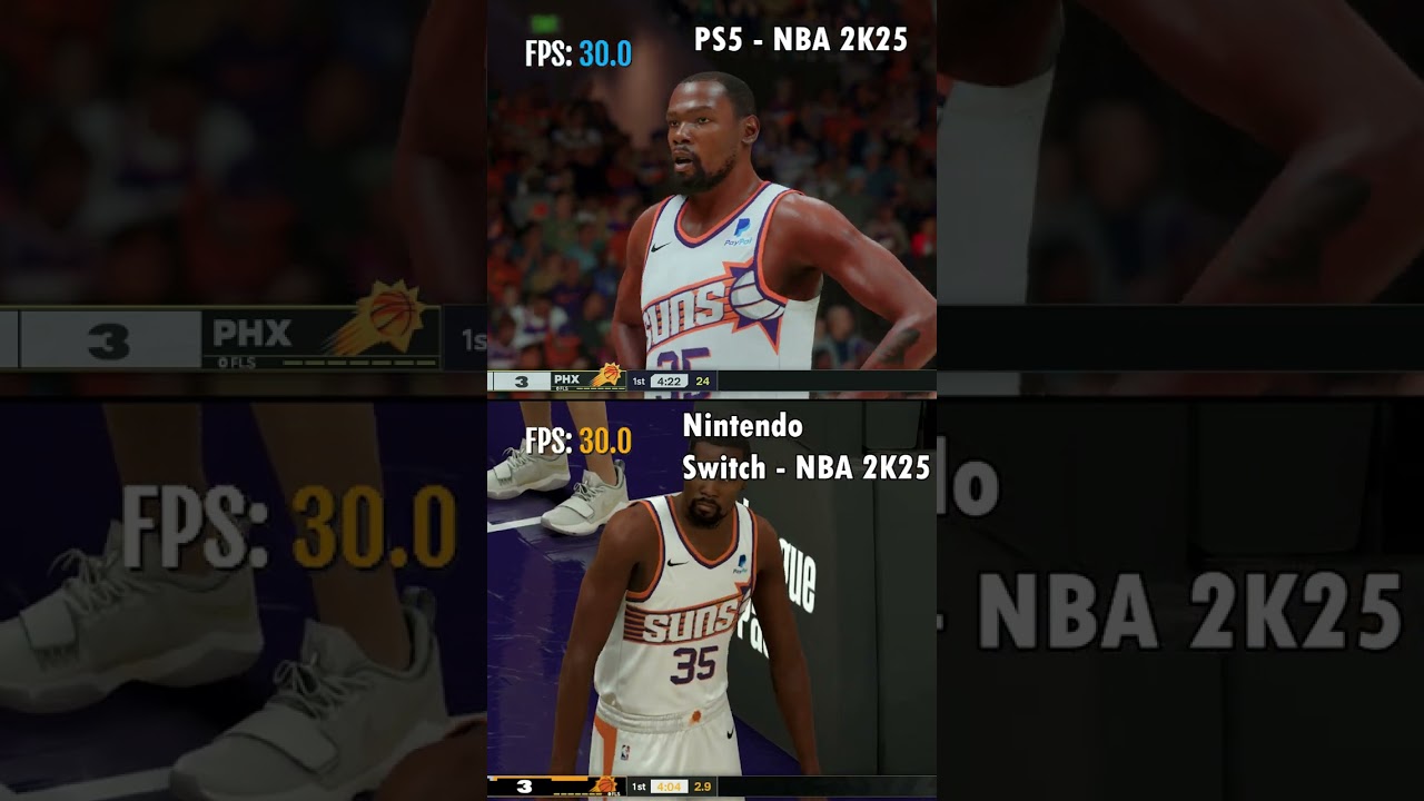 NBA 2K25 on Nintendo Switch vs PS5 Comparison