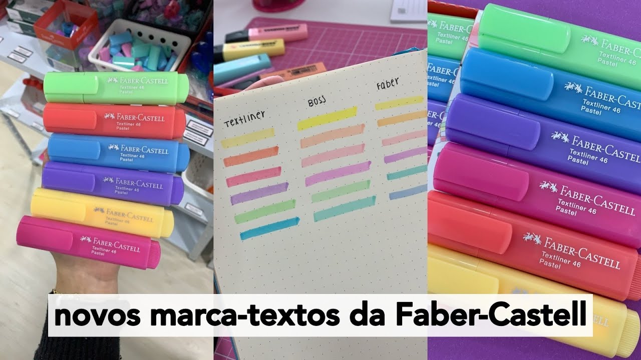 A FABER-CASTELL lançou novos MARCA-TEXTOS e eles são LINDOS!