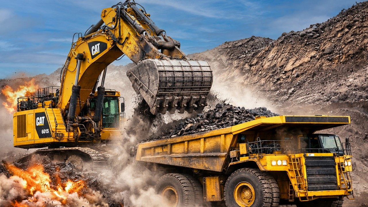 Caterpillar 6015B – Extreme Mining Excavator in Action!