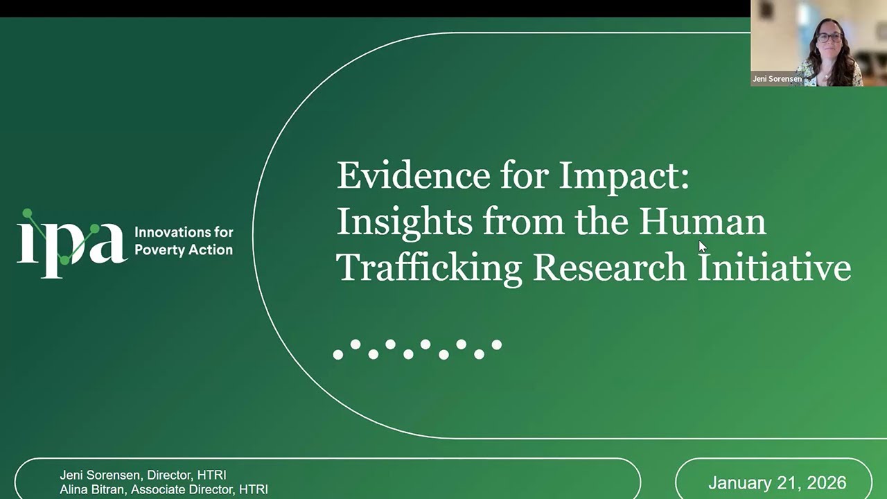 Evidence for Impact: Insights from the Human Trafficking Research Initiative