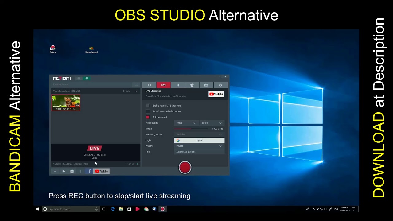 Alternative to OBS Studio   Bandicam Game Recorder and Live Streaming Software