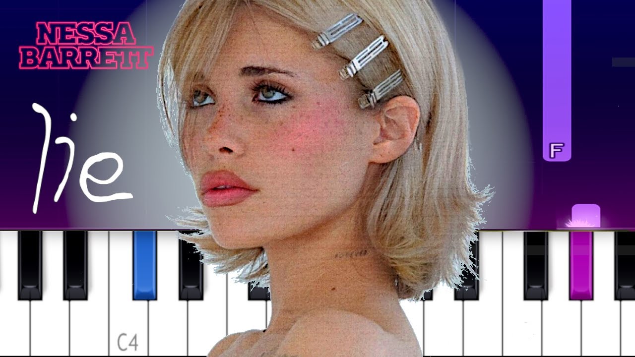 Nessa Barrett - lie (Piano tutorial)