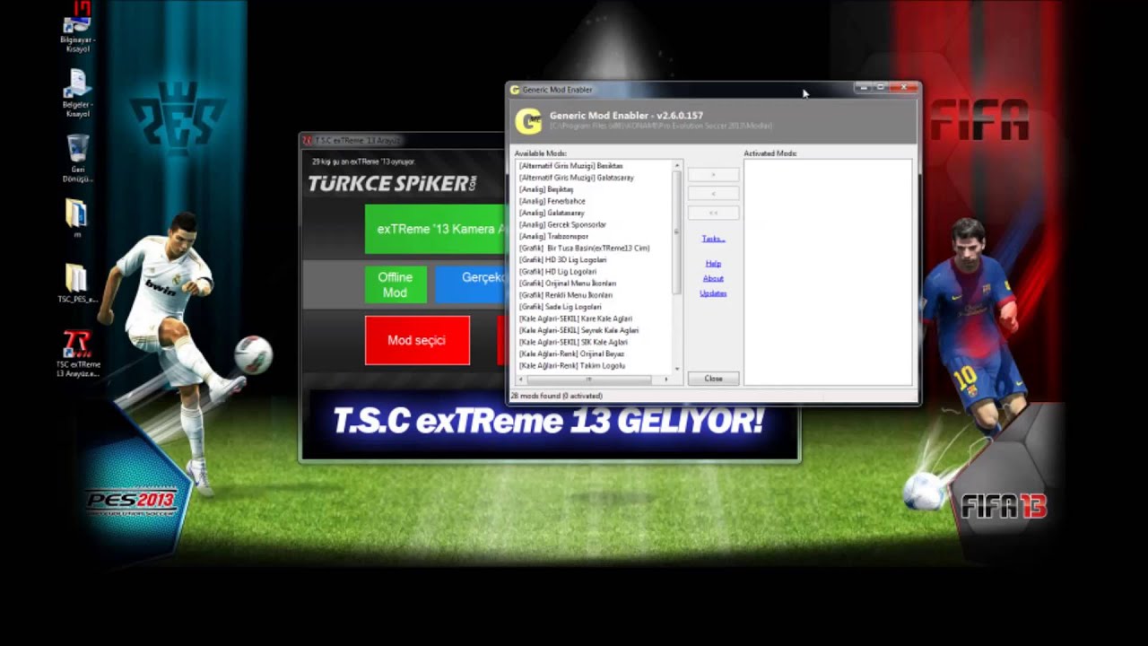 TSC exTReme 13 Arayüz ve Mod Seçici Kullanımı