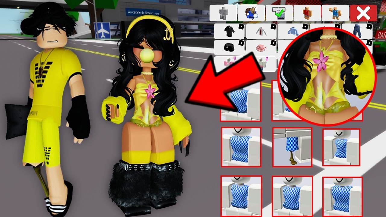 ESSA SKIN AMARELA CHAMA ATENÇÃO! DESBLOQUEEI USANDO CÓDIGOS NO BROOKHAVEN