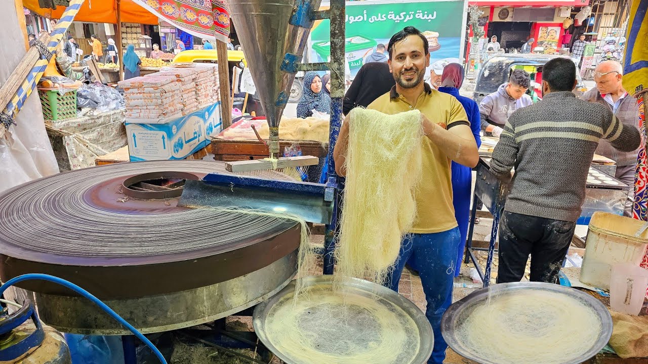 مش هنشتري كنافه من بره تاني جربي تعملي عجينة الكنافه الالي في البيت ... بأسرار أكبر المحلات واحلي 😋