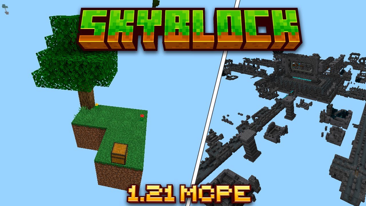 THE BEST SKYBLOCK MAP! FOR MINECRAFT BEDROCK 1.21 | INFINITY SKYBLOCK I AM CUBE