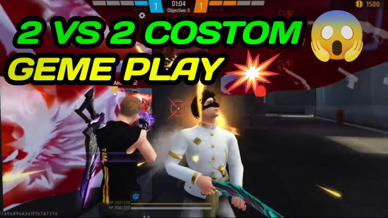 2 VS 2 COSTOM GEME PLAY 💥||FERR FIRE GEME PLAY VIDEO|| 😱