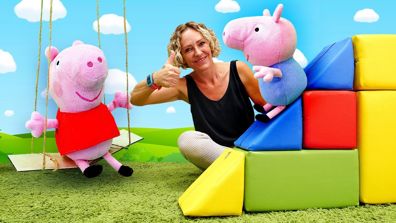 Spielspa&szlig; mit Peppa Wutz und Nicole. Spielzeug Video f&uuml;r Kinder. 2 Folgen am St&uuml;ck