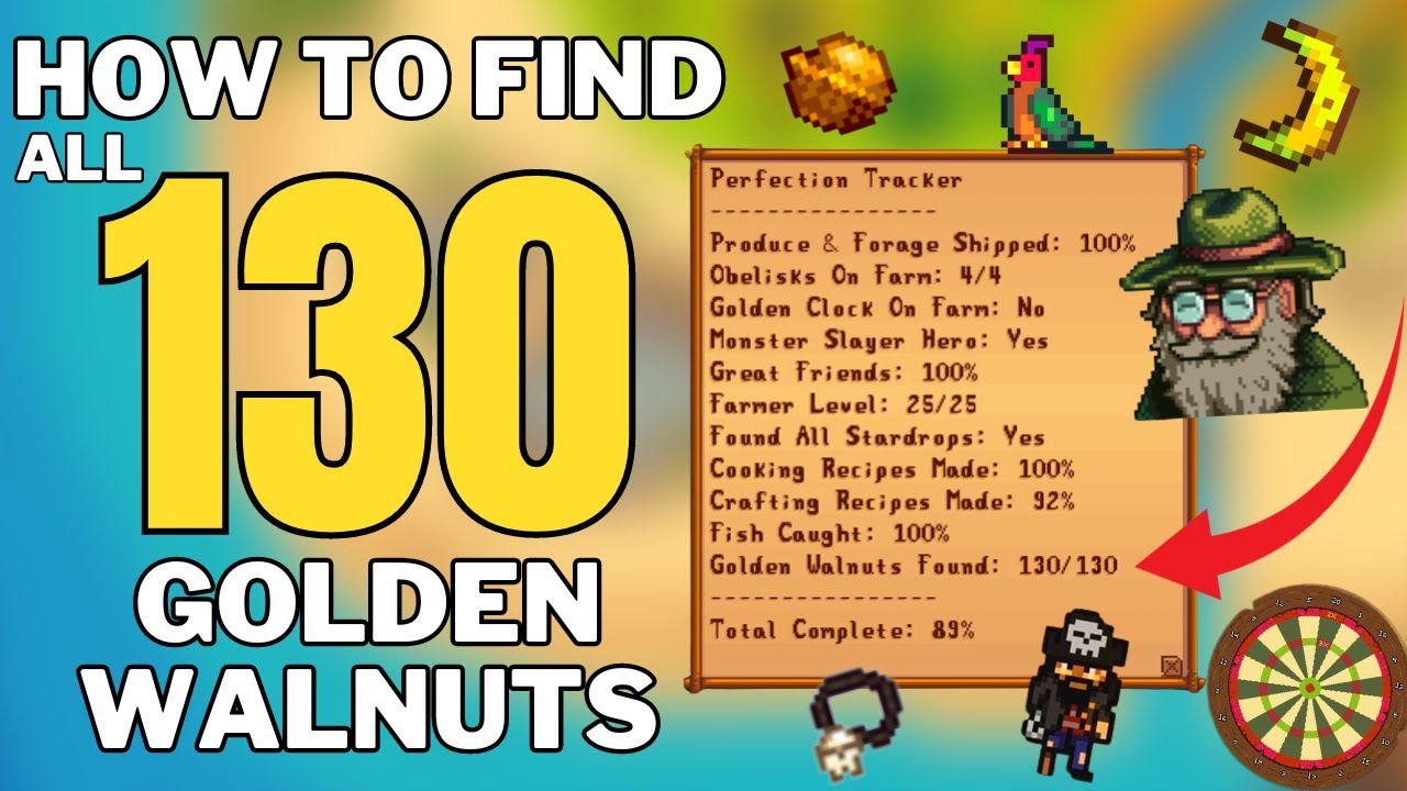 How To Find ALL 130 Golden Walnuts In Stardew Valley